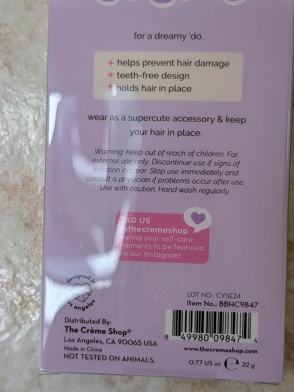 The Creme Shop Crème Beary Cute Kids Hair Clips -Set of 4 NIP